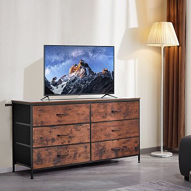 Fabric Drawer Dresser with Multiple Storage Drawers and Metal Frame