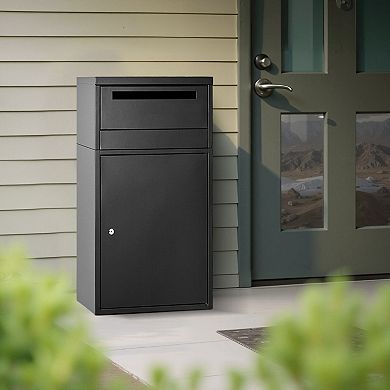Weatherproof Package Mailbox with Galvanized Steel and Magnetic Door