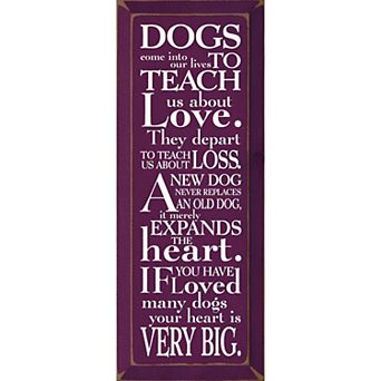 Sentimental Dog Quote Wall Art Wooden Sign for Living Room or Hallway