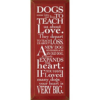 Sentimental Dog Quote Wall Art Wooden Sign for Living Room or Hallway