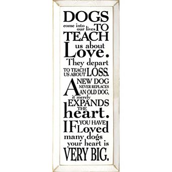Sentimental Dog Quote Wall Art Wooden Sign for Living Room or Hallway