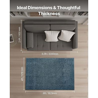 Front Door Mat for High-Traffic Areas with Dirt-Trapping Surface - Slate Blue