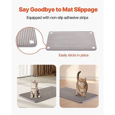 Double Layer Cat Litter Mat with Honeycomb Design for Litter Box Floor Protection
