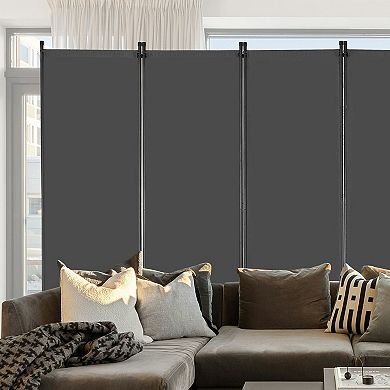 6 Panel Room Divider with Oxford Fabric and Iron Frame for Home or Office