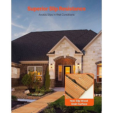 Cedar Wood Rollable Garden Walkway Non-Slip Rust-Resistant Wire for Patio Yard