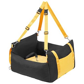 Portable Dog Booster Seat, Sofa-Style Fully Enclosed Booster for Front or Rear Seats