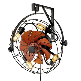 Wall Mounted Fan with Remote Control and Timer for Bedroom or Office