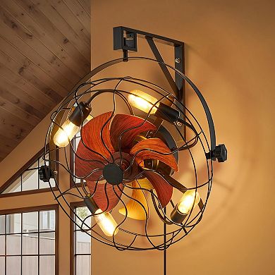 Wall Mounted Fan with Remote Control and Timer for Bedroom or Office