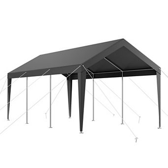 Outdoor Portable Garage Shelter for Vehicles, Steel Frame Carport