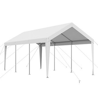 Outdoor Portable Garage Shelter for Vehicles, Steel Frame Carport