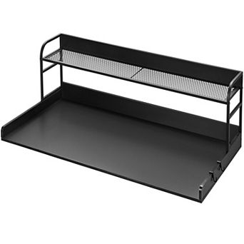 Washer Dryer Countertop with Storage Shelf and Side Hooks for Laundry Room