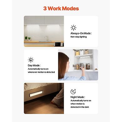 2 Pack Rechargeable Motion Sensor LED Lights for Indoor Use