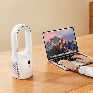 Portable Bladeless Desk Fan with 6 Speeds and LCD Display