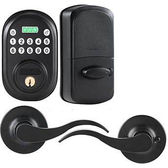 Password and Key Door Lock with Handle, Manual and Constant Open Modes