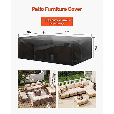 Outdoor Furniture Cover Medium-Large with Waterproof Oxford Fabric