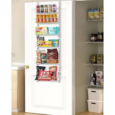 Over-the-Door Pantry Organizer with 6 Baskets for Kitchen, Bathroom, or Laundry