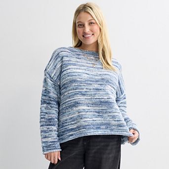 Juniors' Plus Size SO® Spacedye Pullover Sweater