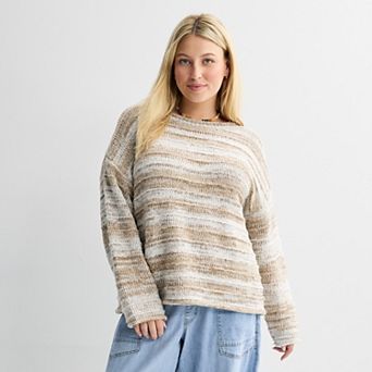 Juniors' Plus Size SO® Spacedye Pullover Sweater