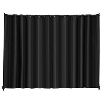 Portable Curtain Room Divider with Wheels for Bedroom Office or Shared Areas