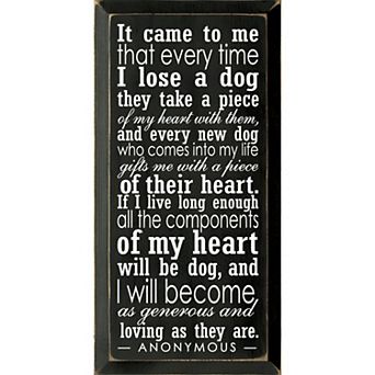 Dog Lovers Wood Wall Sign 9 x 18 Knotty Pine Rustic Quote for Home or Pet Area