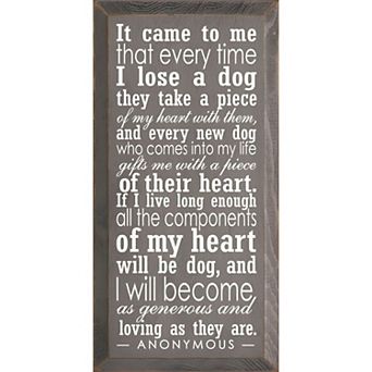 Dog Lovers Wood Wall Sign 9 x 18 Knotty Pine Rustic Quote for Home or Pet Area