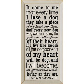 Dog Lovers Wood Wall Sign 9 x 18 Knotty Pine Rustic Quote for Home or Pet Area