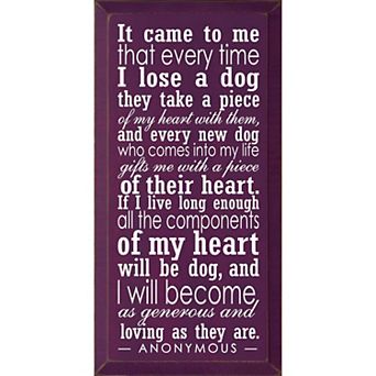 Dog Lovers Wood Wall Sign 9 x 18 Knotty Pine Rustic Quote for Home or Pet Area