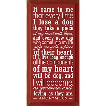 Dog Lovers Wood Wall Sign 9 x 18 Knotty Pine Rustic Quote for Home or Pet Area