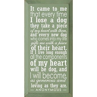 Dog Lovers Wood Wall Sign 9 x 18 Knotty Pine Rustic Quote for Home or Pet Area
