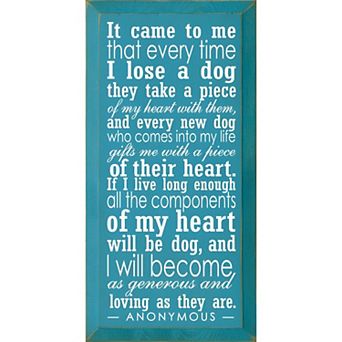Dog Lovers Wood Wall Sign 9 x 18 Knotty Pine Rustic Quote for Home or Pet Area