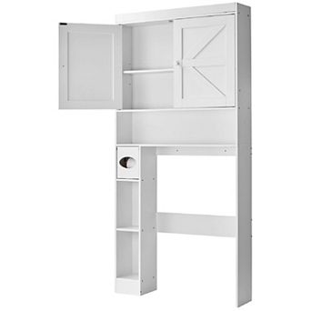 Over the Toilet Storage Cabinet, Tall Bathroom Organizer with Shelves