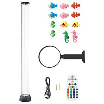 Sensory Floor Bubble Tube Lamp with Jellyfish and Quiet Pump