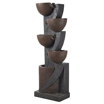 Industrial-Style Water Fountain for Garden, Patio, or Indoor Decor