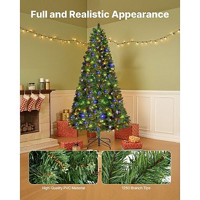 Prelit Christmas Tree Full Profile with 11 Light Modes and Remote Control