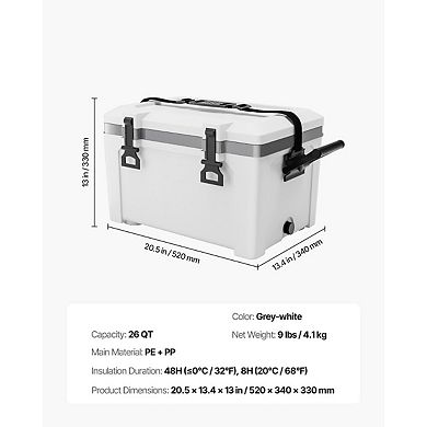 Portable Cooler for Drinks and Snacks, Lightweight with Carry Handles