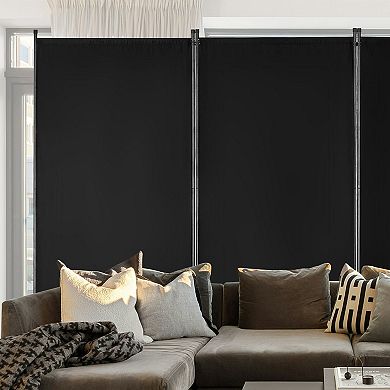 3-Panel Room Divider with Oxford Fabric and Iron Frame for Privacy and Separation