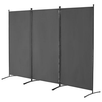 3-Panel Room Divider with Oxford Fabric and Iron Frame for Privacy and Separation