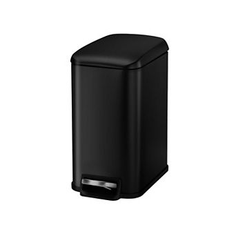 Slim 6L Bathroom Waste Bin with Detachable Inner Bin, Hands-Free Pedal