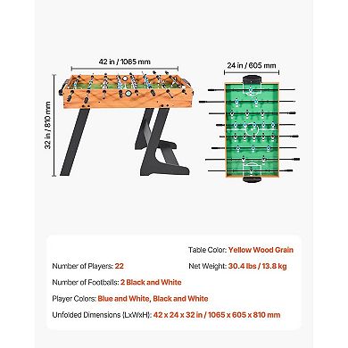 Table Soccer Foosball Table with Rubber Shock Absorbers and Smooth Rods