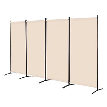 4-Panel Room Divider with Oxford Fabric and Iron Frame for Privacy and Space Separation