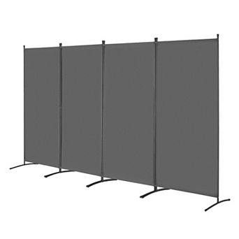 4-Panel Room Divider with Oxford Fabric and Iron Frame for Privacy and Space Separation