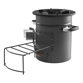 Portable Camping Stove Wood and Charcoal Stove with Canvas Carry Bag