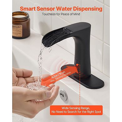 Motion Sensor Bathroom Sink Faucet, Automatic Touchless Design
