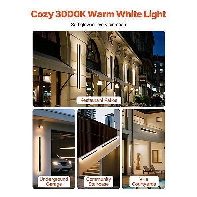 2 Pack LED Outdoor Wall Mount Light for Front Door Patio Garage
