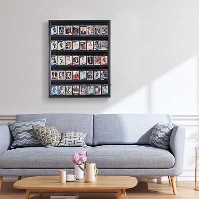 card display case wall Mounted Graded Sports with 5 Shelves, Holds 35 Cards basketball cards Looking into getting a wall