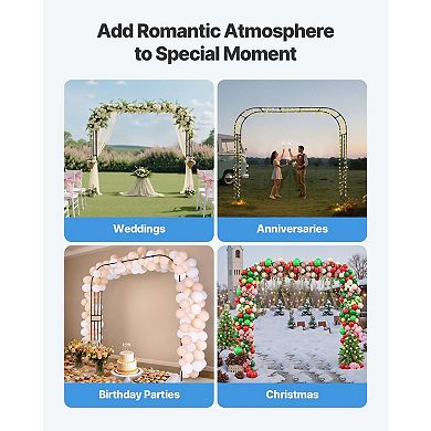 Outdoor Garden Arbor with Steel Frame for Roses, Clematis, and Vines