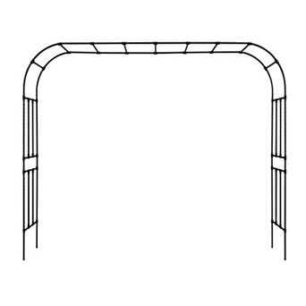 Outdoor Garden Arbor with Steel Frame for Roses, Clematis, and Vines