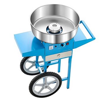 Cotton Candy Machine with Cart 1000W Easy 3-Step Operation for Events