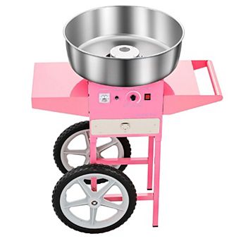 Cotton Candy Machine with Cart 1000W Easy 3-Step Operation for Events