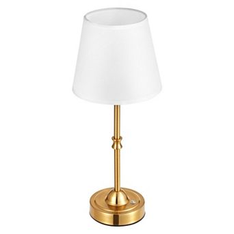 Cordless Table Lamp with Adjustable Brightness and Metal Finish